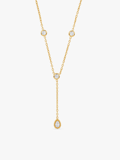 IXIA by GIVA Sparkle Stop Gold Plated Lariat Necklace