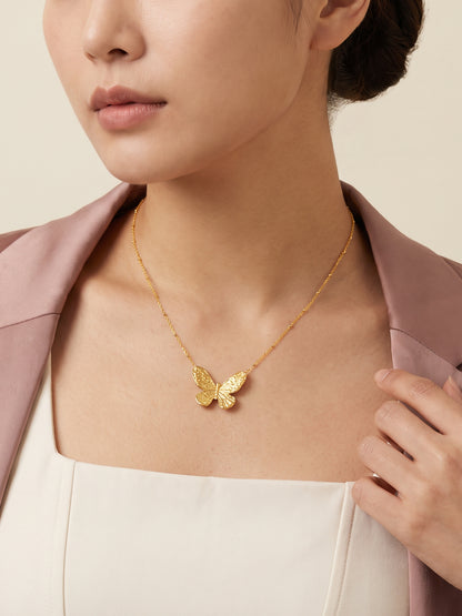 IXIA by GIVA Pretty Fly Gold Plated Necklace