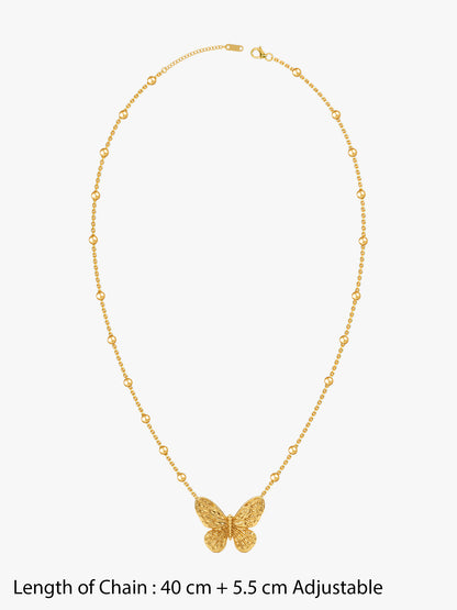 IXIA by GIVA Pretty Fly Gold Plated Necklace