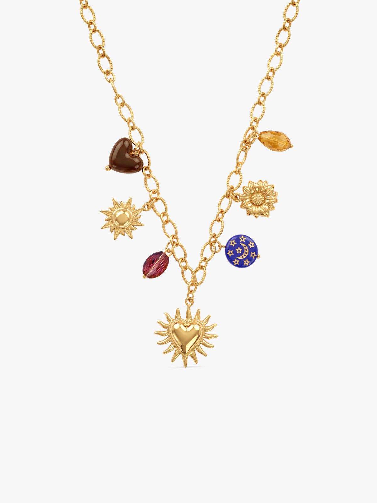 IXIA by GIVA Solar Sweetheart Gold Plated Necklace