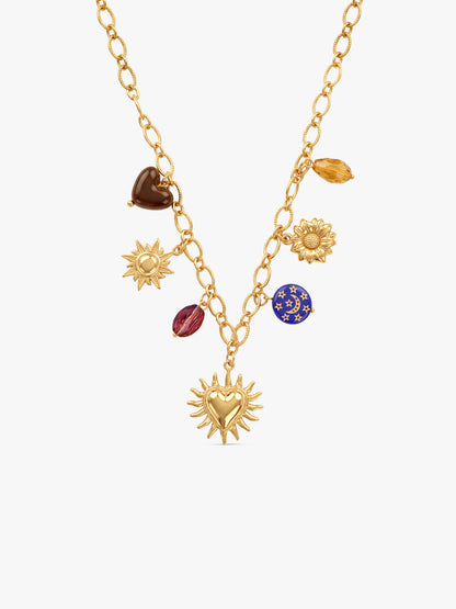 IXIA by GIVA Solar Sweetheart Gold Plated Necklace