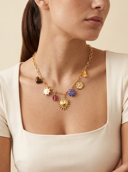 IXIA by GIVA Solar Sweetheart Gold Plated Necklace