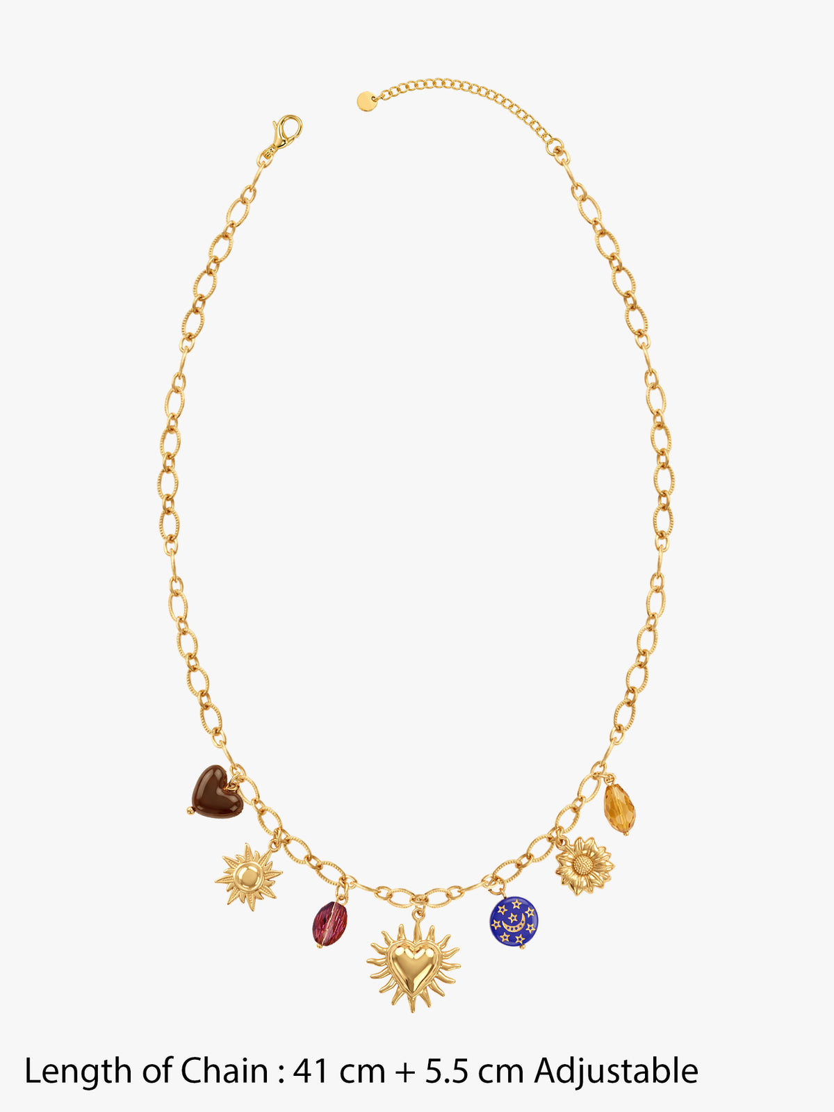 IXIA by GIVA Solar Sweetheart Gold Plated Necklace