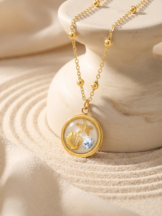 IXIA by GIVA Seacret Getaway Gold Plated Necklace