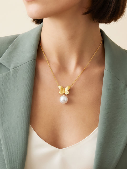 IXIA by GIVA Flutter You Gold Plated Necklace