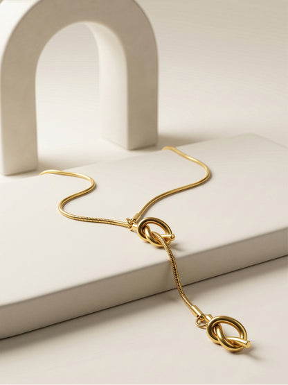 Clean Girl Drop Gold Plated Necklace