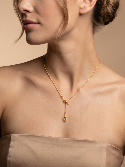 Clean Girl Drop Gold Plated Necklace