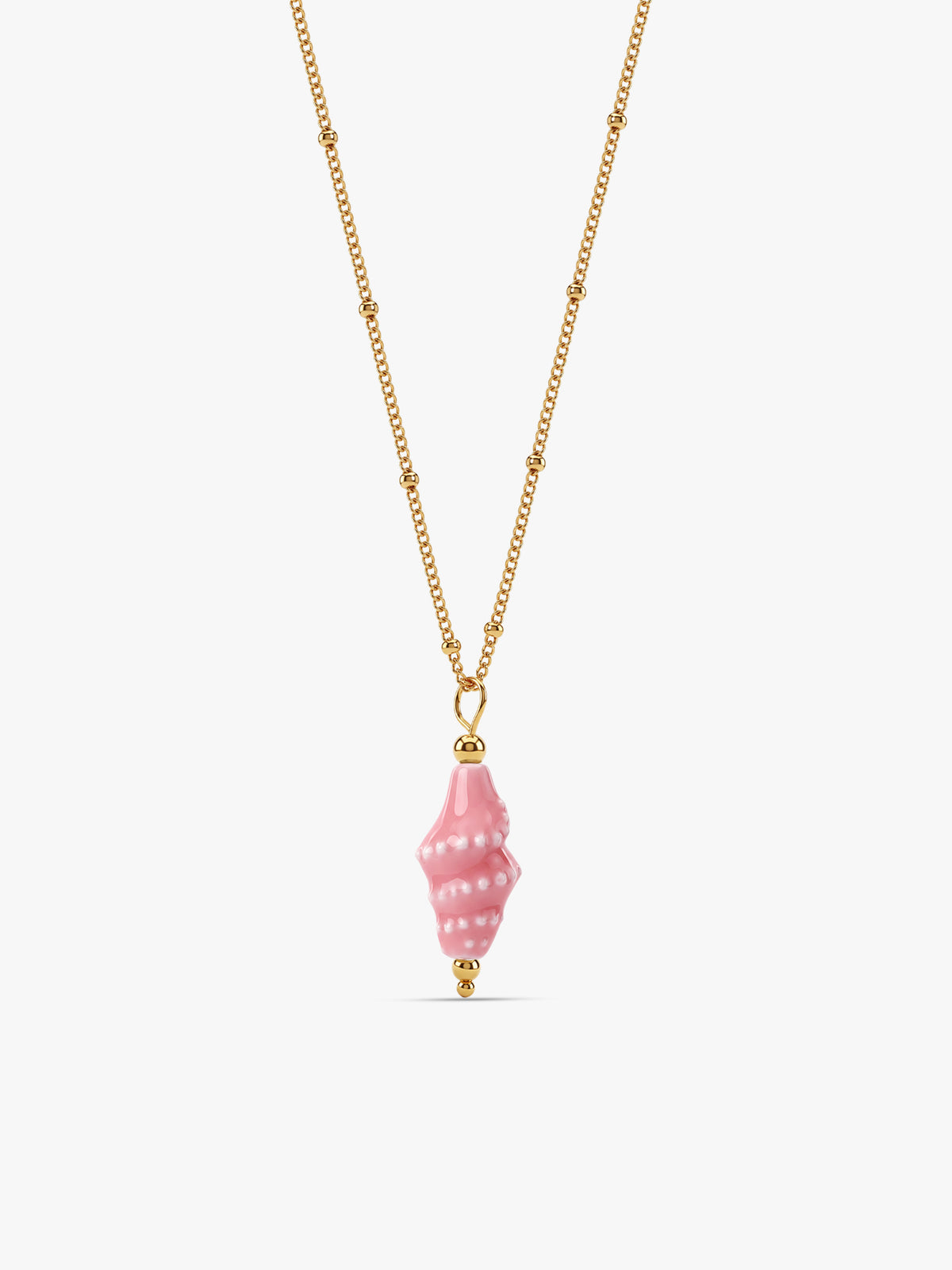 IXIA BY GIVA Pink Shell Gold Plated Necklace