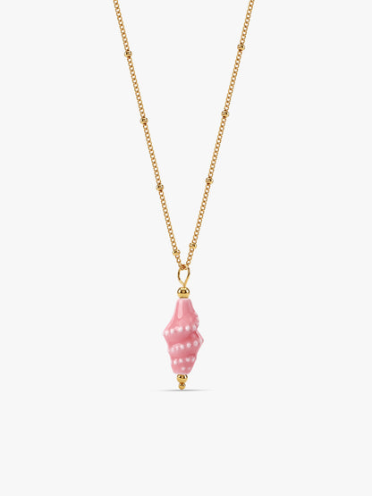 IXIA BY GIVA Pink Shell Gold Plated Necklace