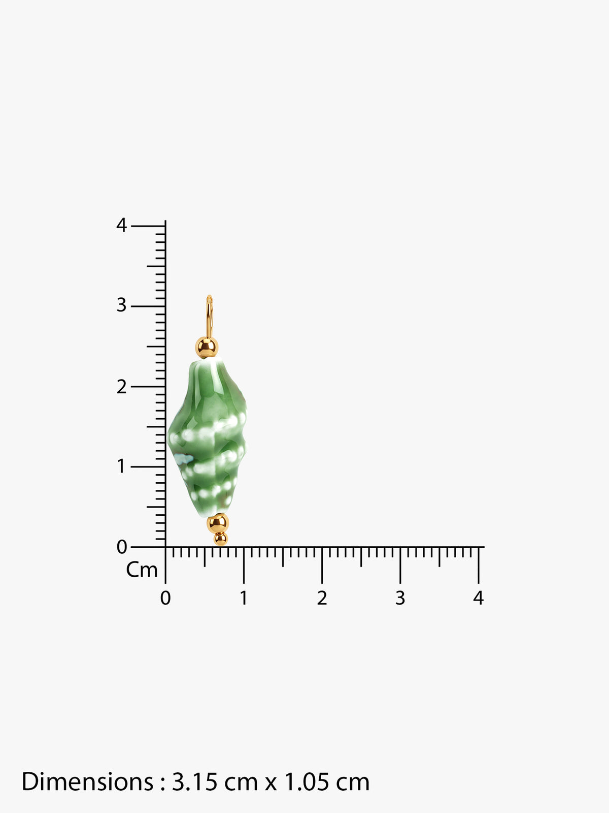 IXIA BY GIVA Green Shell Gold Plated Necklace