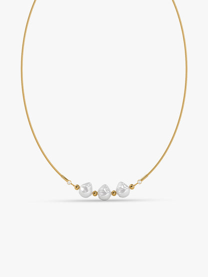 Pearl Drop Gold Plated Necklace