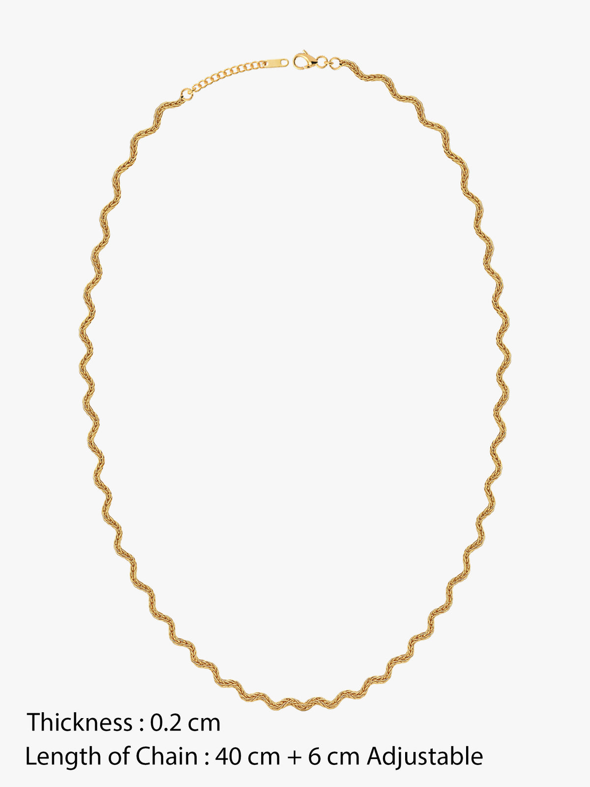 IXIA BY GIVA Wave Maker Gold Plated Necklace