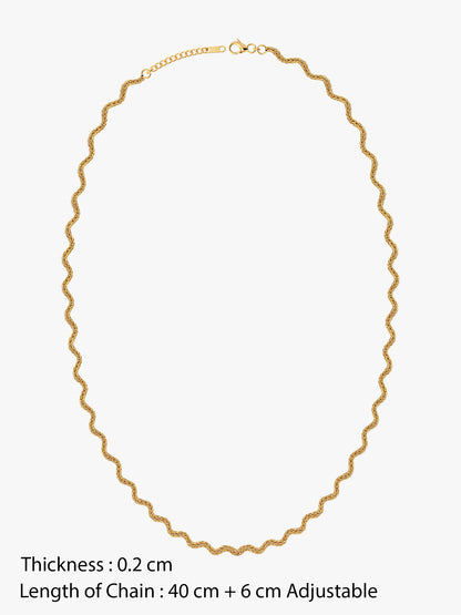 IXIA BY GIVA Wave Maker Gold Plated Necklace