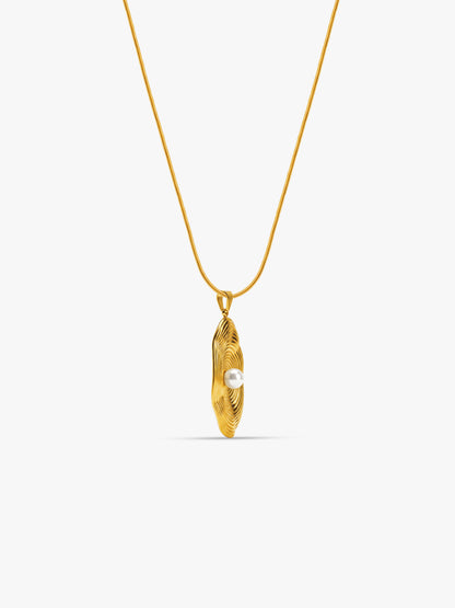 Secret Frame Gold Plated Pendant with Link Chain