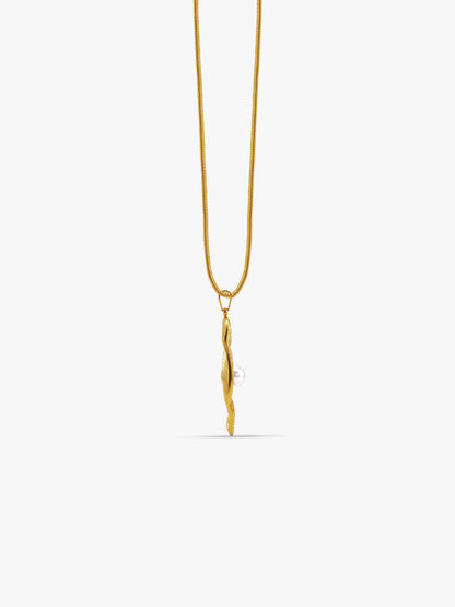 Secret Frame Gold Plated Pendant with Link Chain