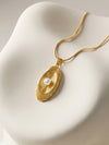 Secret Frame Gold Plated Pendant with Link Chain