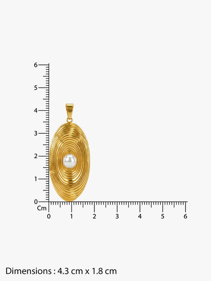 Secret Frame Gold Plated Pendant with Link Chain