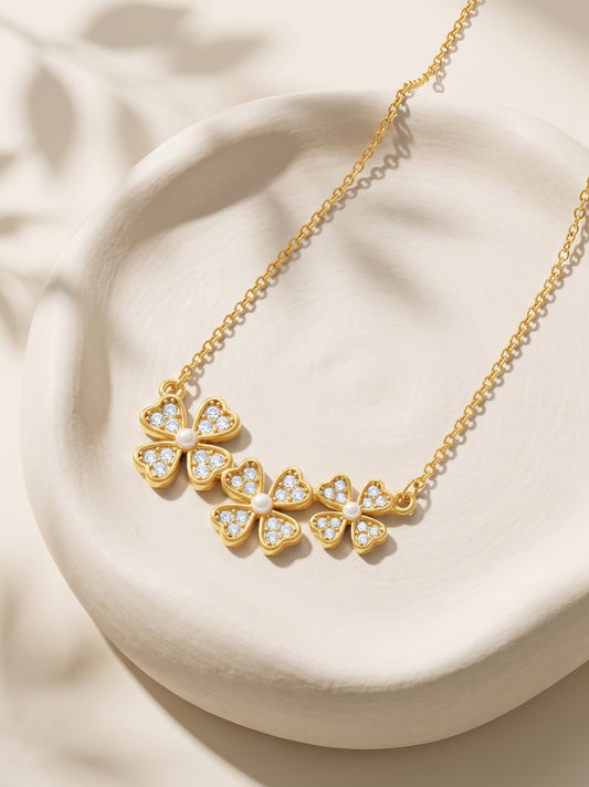 IXIA by GIVA Third Time Lucky Gold Plated Necklace