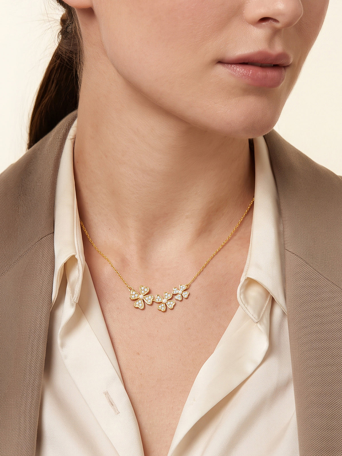 IXIA by GIVA Third Time Lucky Gold Plated Necklace