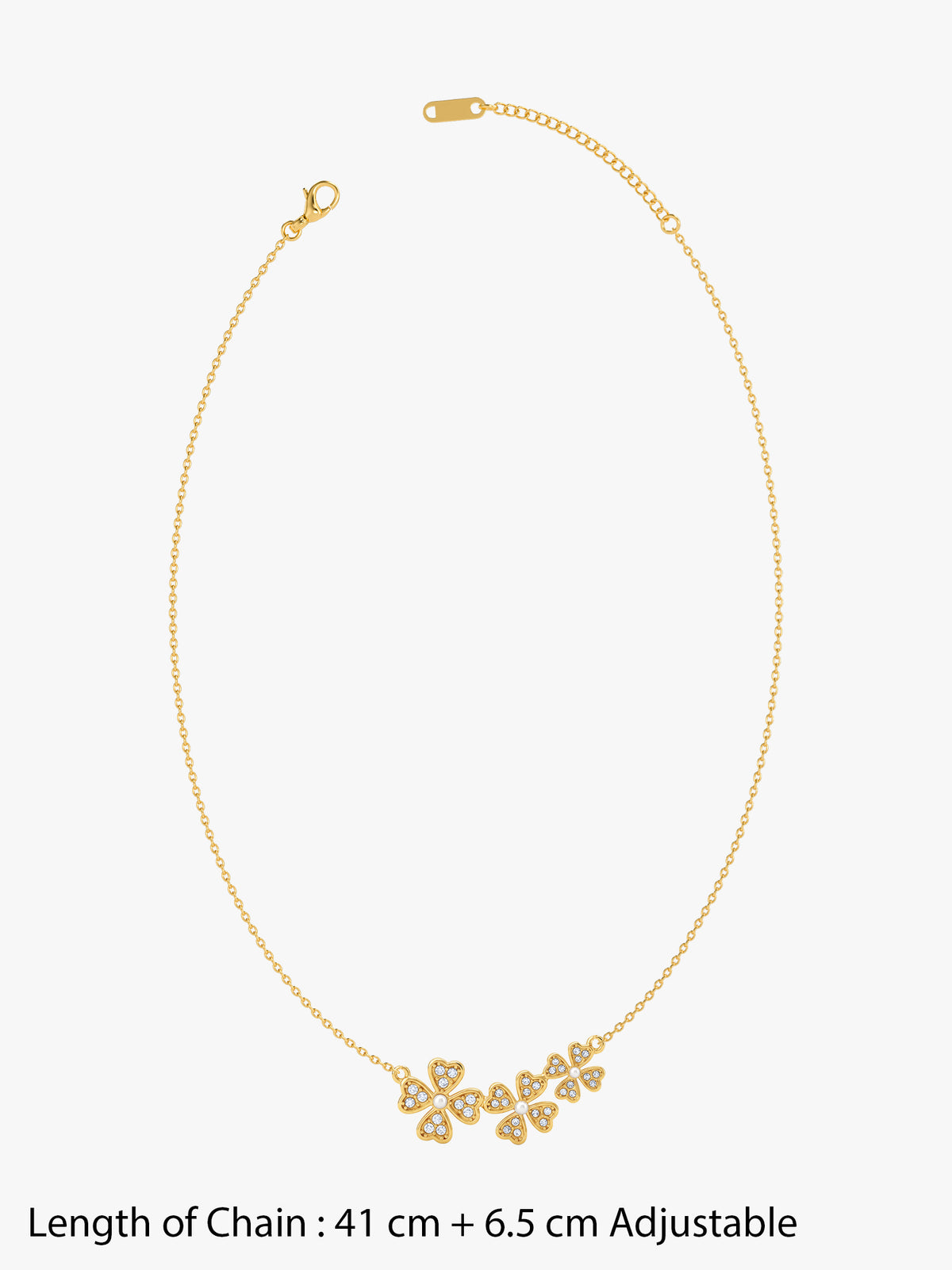 IXIA by GIVA Third Time Lucky Gold Plated Necklace