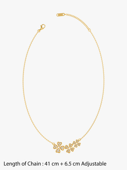 IXIA by GIVA Third Time Lucky Gold Plated Necklace