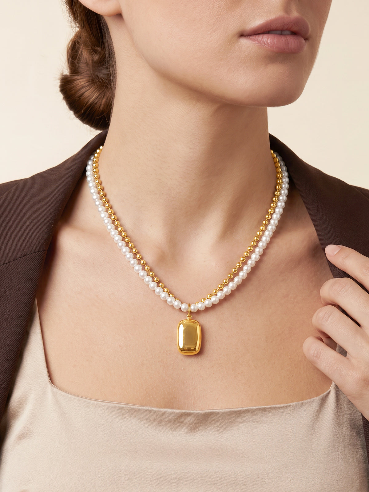 IXIA by GIVA Amore Pearls Gold Plated Necklace