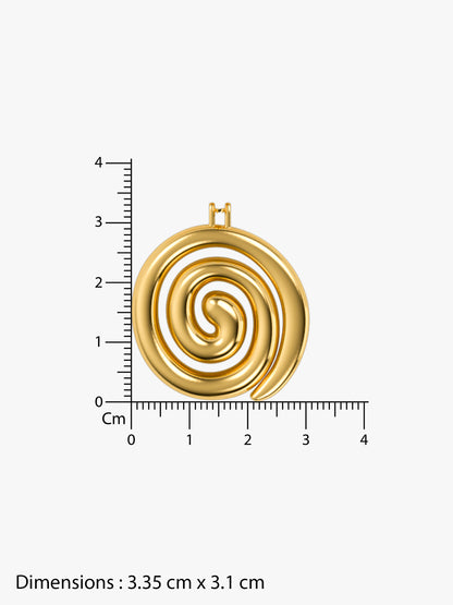 Spiral Drop It Gold Plated Necklace