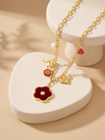 IXIA by GIVA Wildflower Mood Gold Plated Necklace