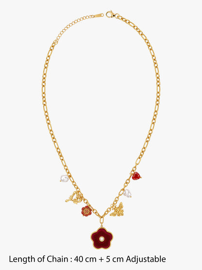 IXIA by GIVA Wildflower Mood Gold Plated Necklace