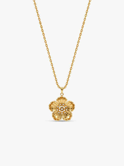 IXIA by GIVA Bloom Babe Gold Plated Pendant With Chain