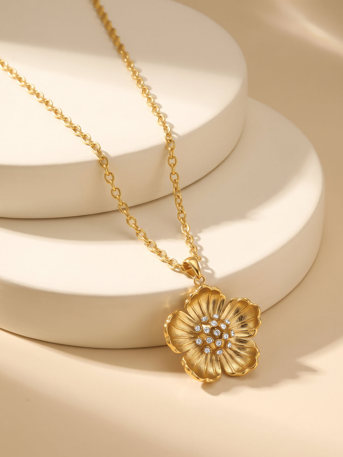 IXIA by GIVA Bloom Babe Gold Plated Pendant With Chain