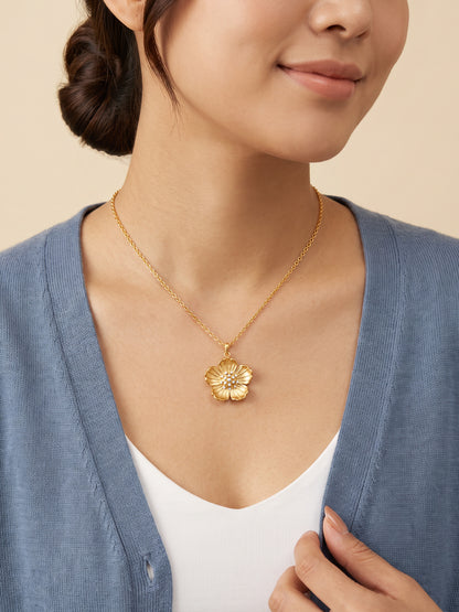 IXIA by GIVA Bloom Babe Gold Plated Pendant With Chain