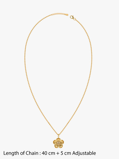 IXIA by GIVA Bloom Babe Gold Plated Pendant With Chain