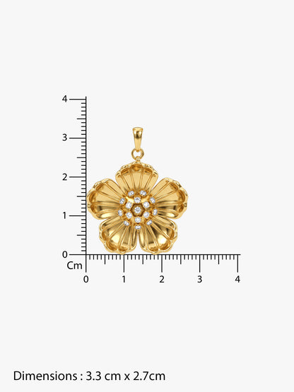 IXIA by GIVA Bloom Babe Gold Plated Pendant With Chain