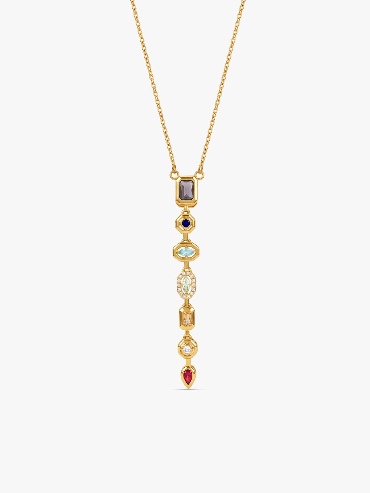 IXIA by GIVA Classic Energy Gold Plated Lariat Necklace