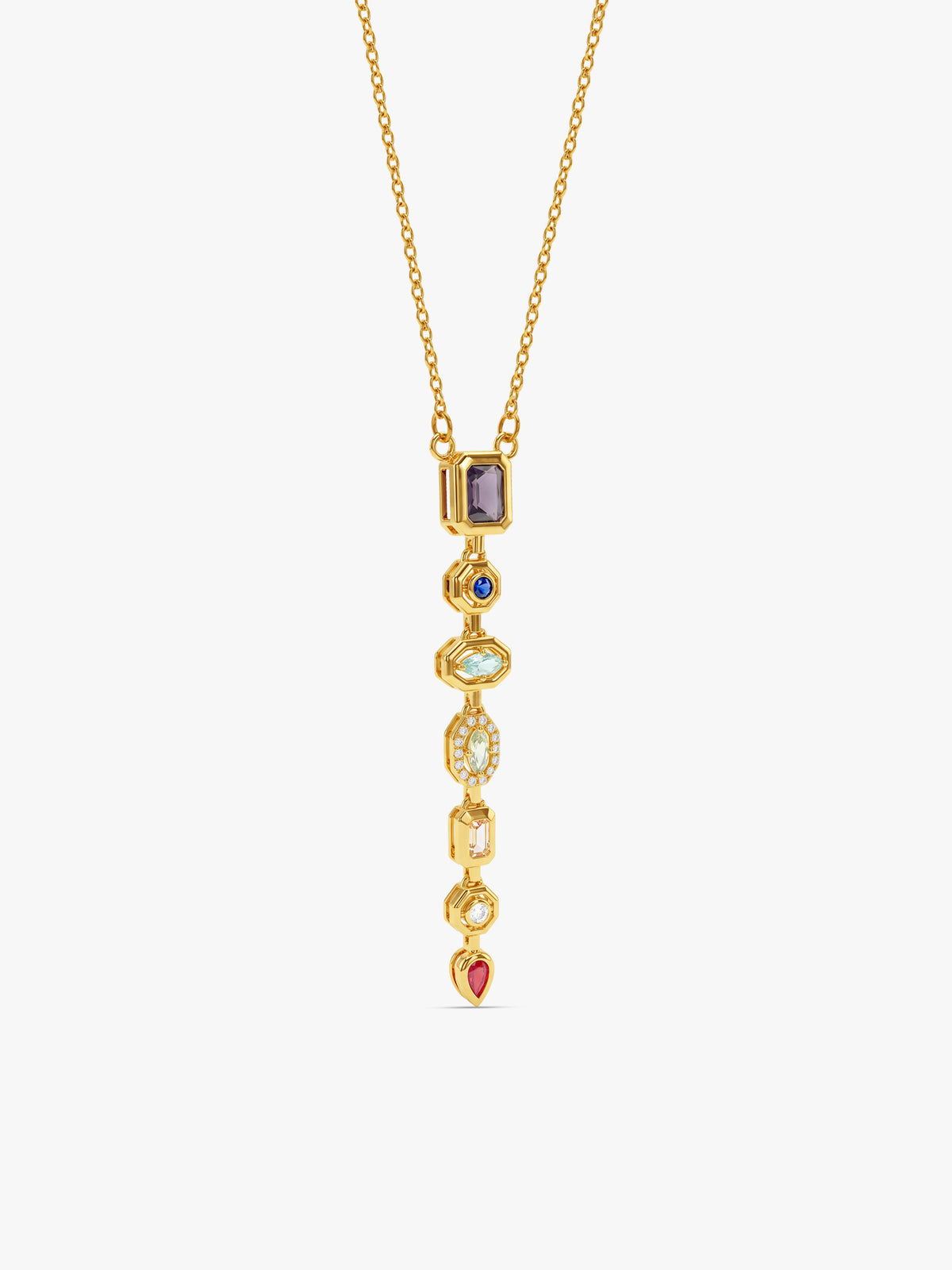 IXIA by GIVA Classic Energy Gold Plated Lariat Necklace