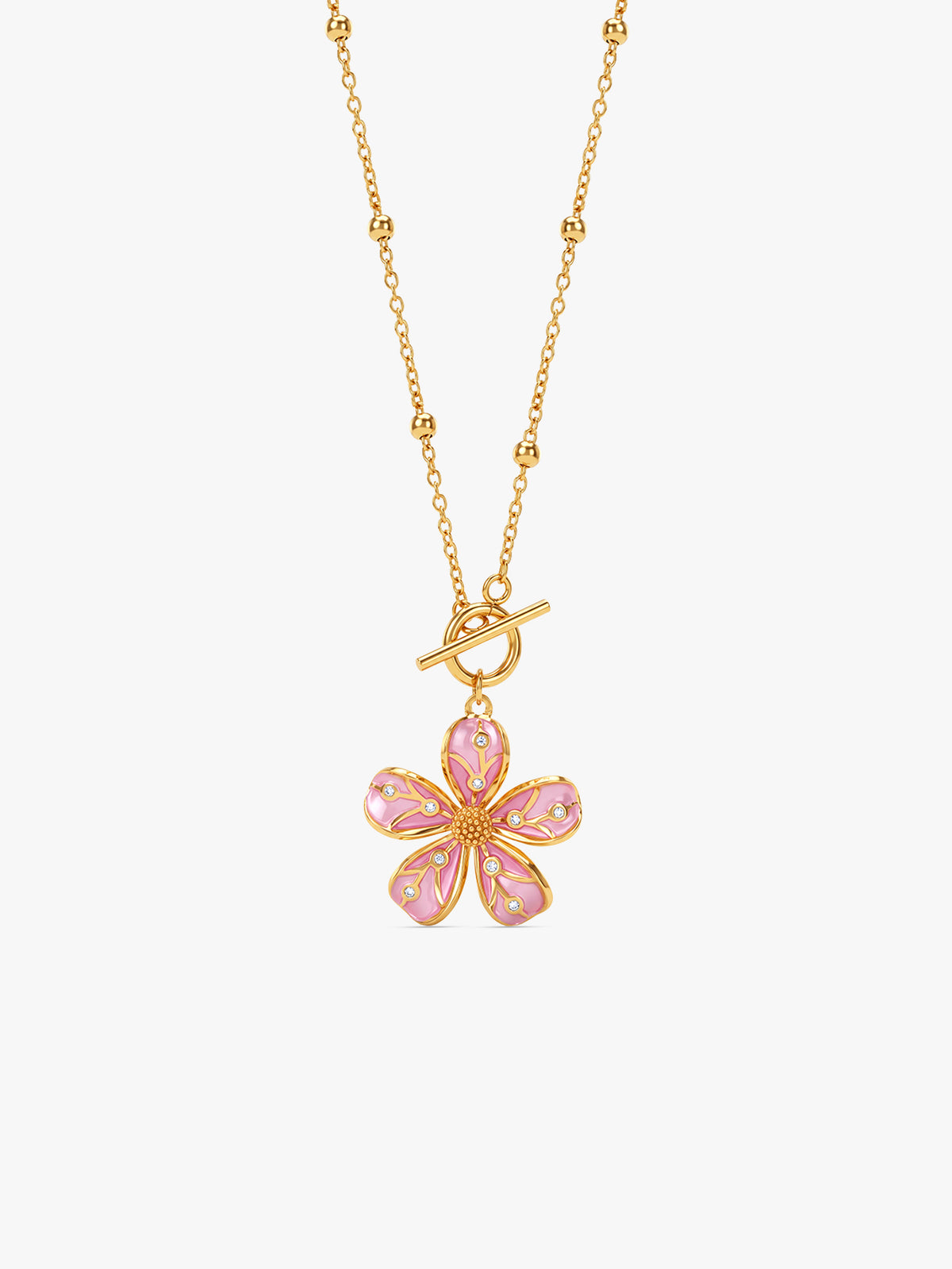 IXIA by GIVA Love Spring Gold Plated Necklace