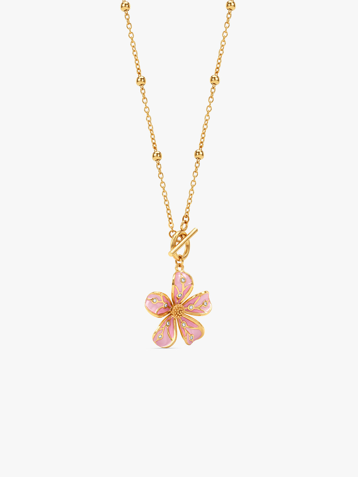 IXIA by GIVA Love Spring Gold Plated Necklace