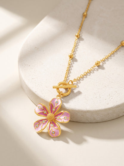 IXIA by GIVA Love Spring Gold Plated Necklace