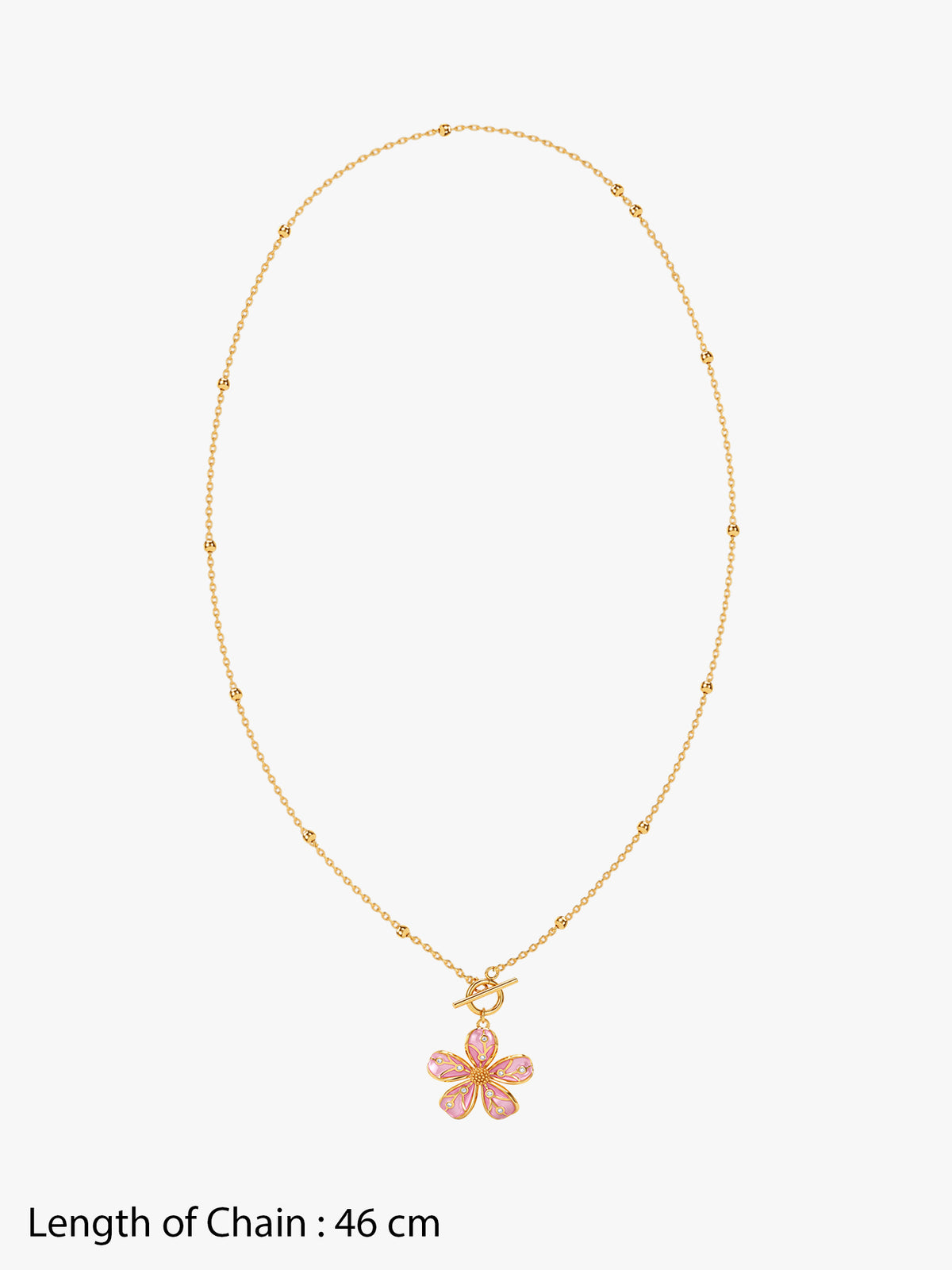 IXIA by GIVA Love Spring Gold Plated Necklace