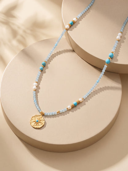 IXIA by GIVA Chasing Sun Gold Plated Necklace