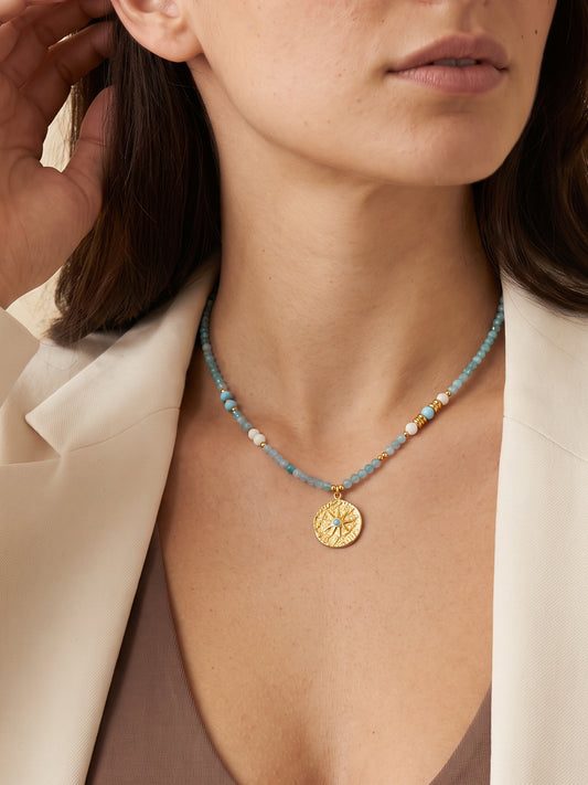 IXIA by GIVA Chasing Sun Gold Plated Necklace