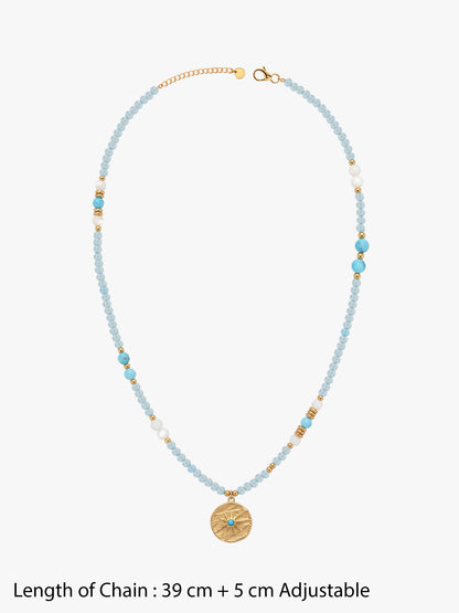 IXIA by GIVA Chasing Sun Gold Plated Necklace