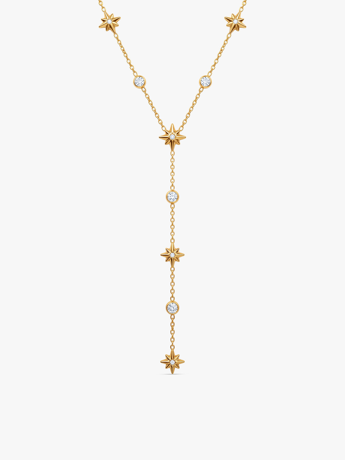 IXIA by GIVA Star Spark Gold Plated Lariat Necklace