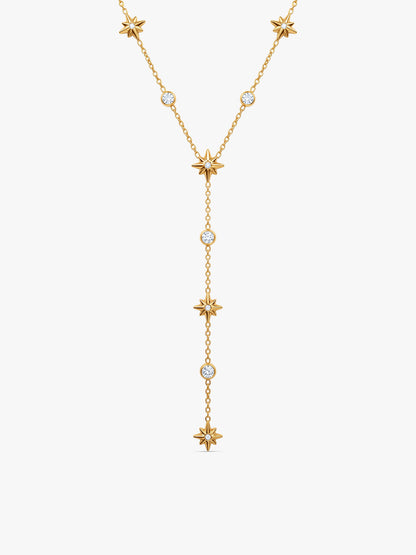 IXIA by GIVA Star Spark Gold Plated Lariat Necklace
