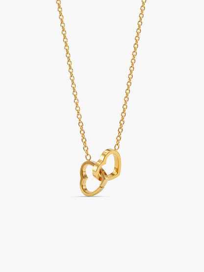 IXIA by GIVA Interheart Gold Plated Necklace