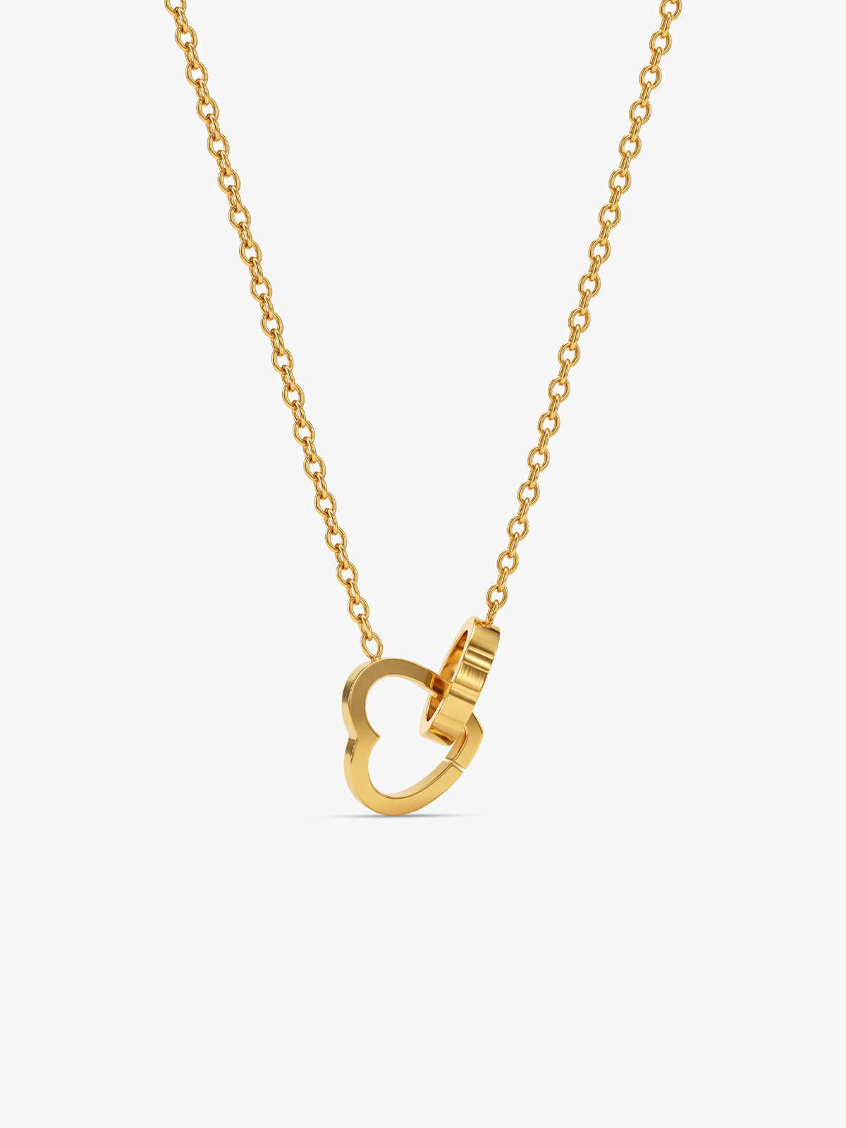 IXIA by GIVA Interheart Gold Plated Necklace