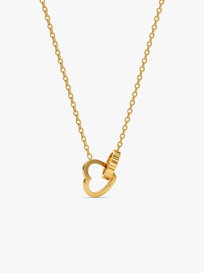 IXIA by GIVA Interheart Gold Plated Necklace