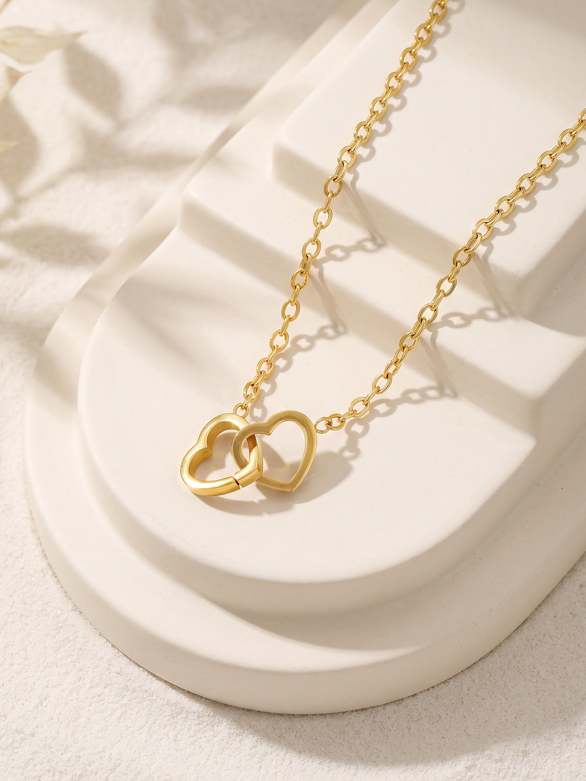 IXIA by GIVA Interheart Gold Plated Necklace