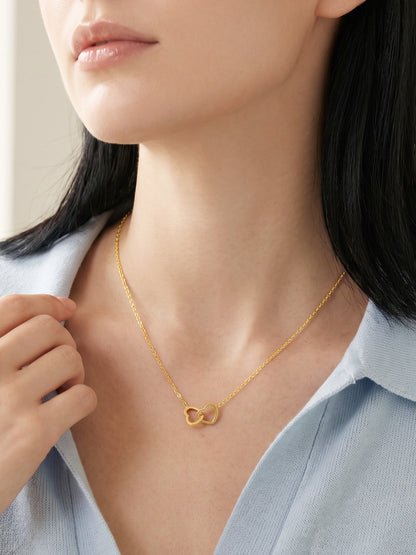 IXIA by GIVA Interheart Gold Plated Necklace